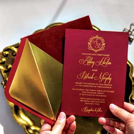 Velvet Red Wedding Invitation